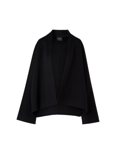 Designer Oversize Kimonojacke aus Kaschmir-Double-Face - Schwarz