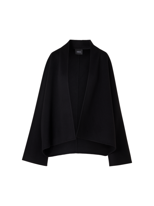 Designer Oversize Kimonojacke aus Kaschmir-Double-Face - Schwarz