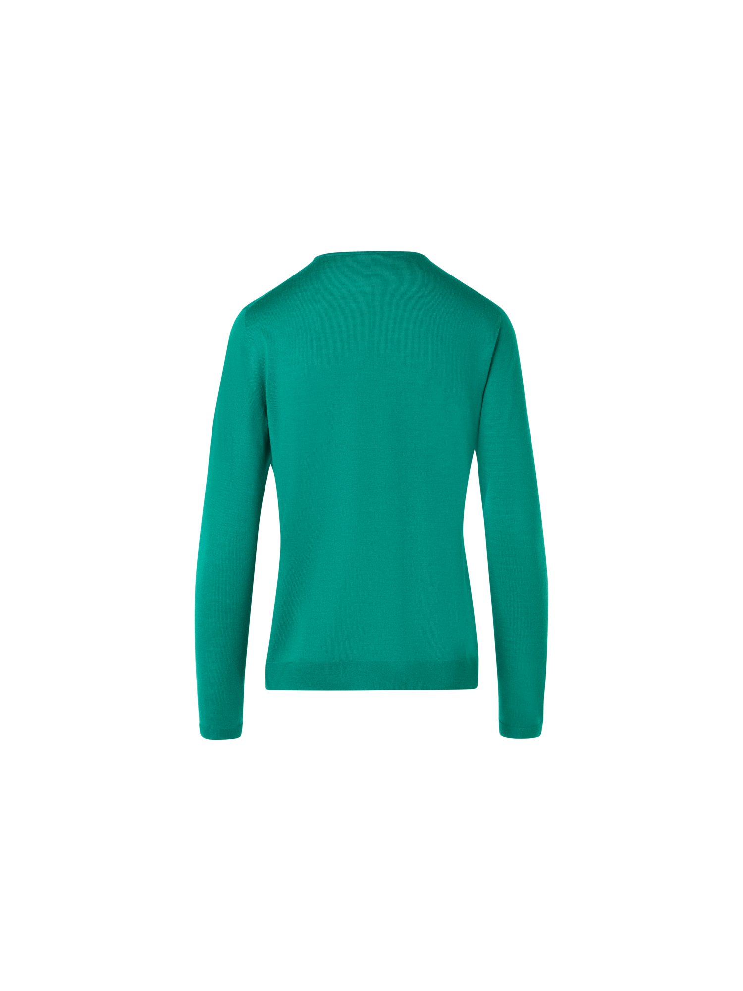 Designer Langärmeliger Strickpullover aus Kaschmir-Seide - Grün