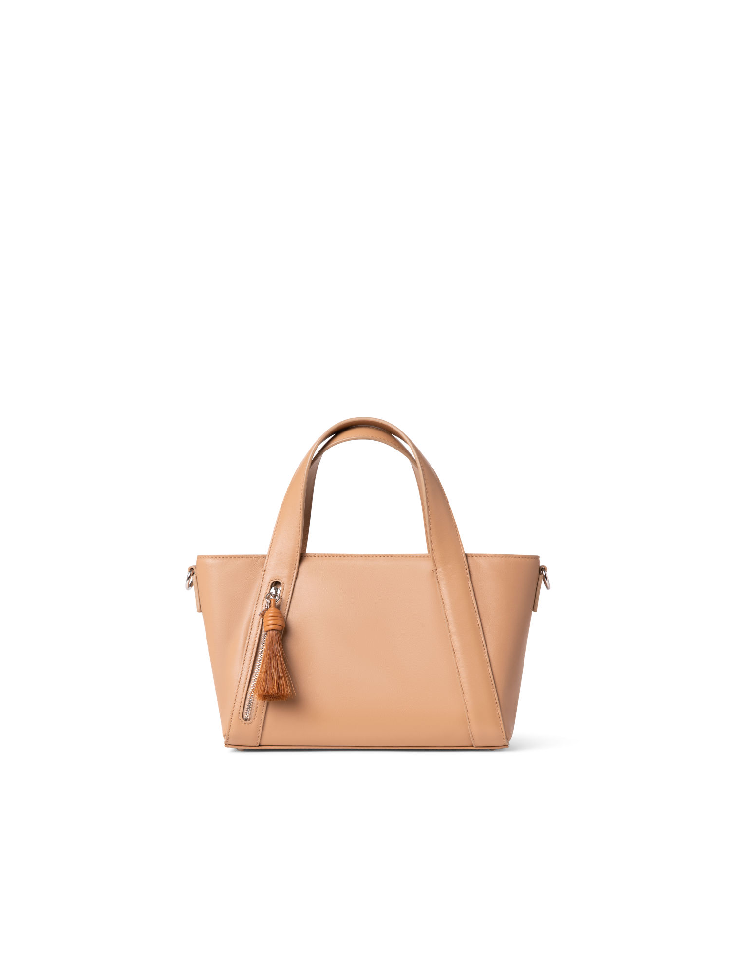 Designer Alexa Little Zip Top Handle Tote - Beige