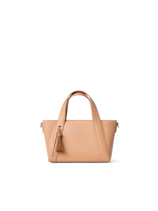 Designer Alexa Little Zip Top Handle Tote - Beige
