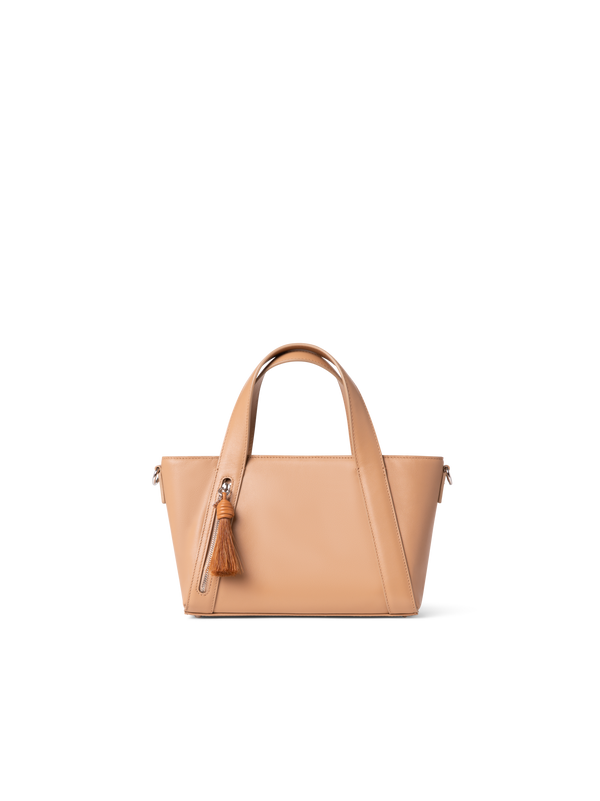 Designer Alexa Little Zip Top Handle Tote - Beige