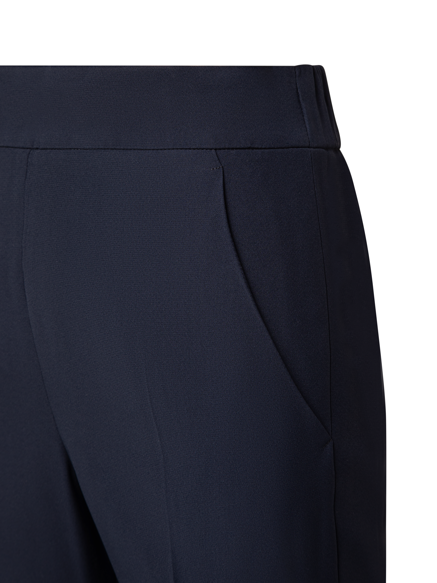 Designer Tapered Hose aus Crêpe - Dunkelblau - Blau