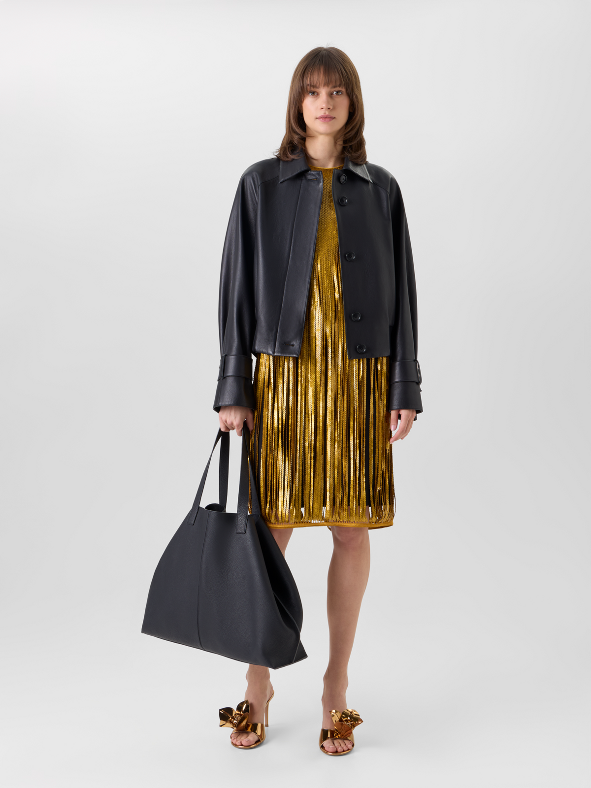 Designer Ai XL Schultertasche - Schwarz 