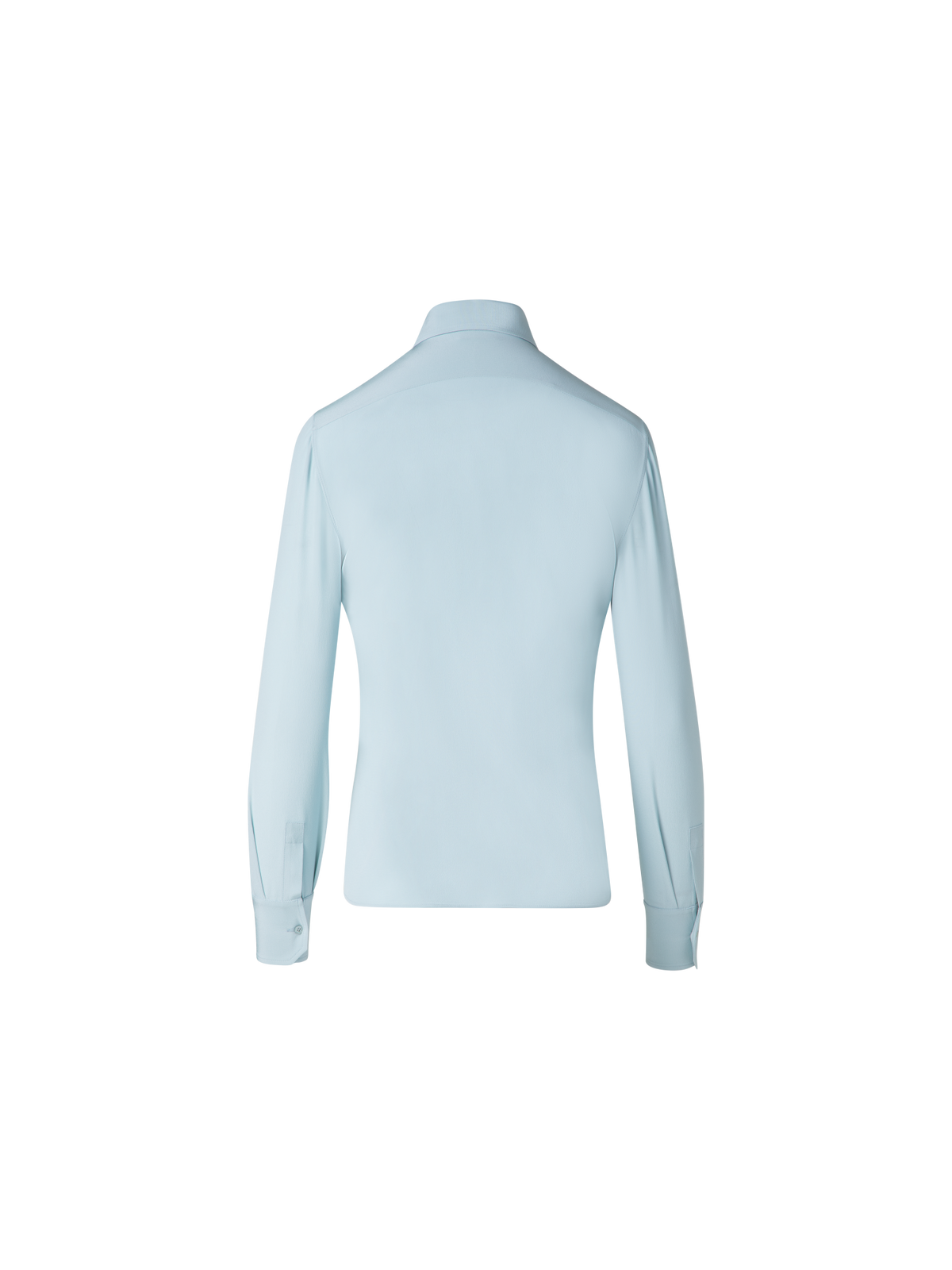 Designer Taillierte Seidenbluse - Blau