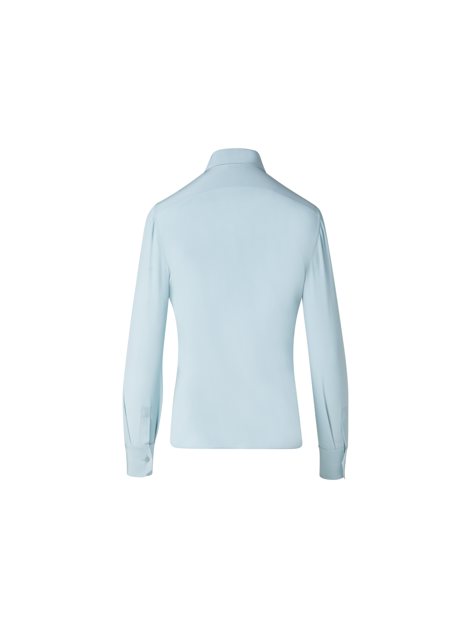 Designer Taillierte Seidenbluse - Blau