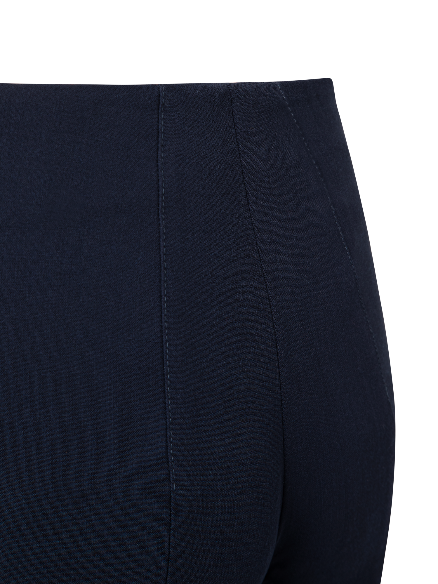 Designer Slim Hose aus Woll-Doubleface - Dunkelblau - Blau