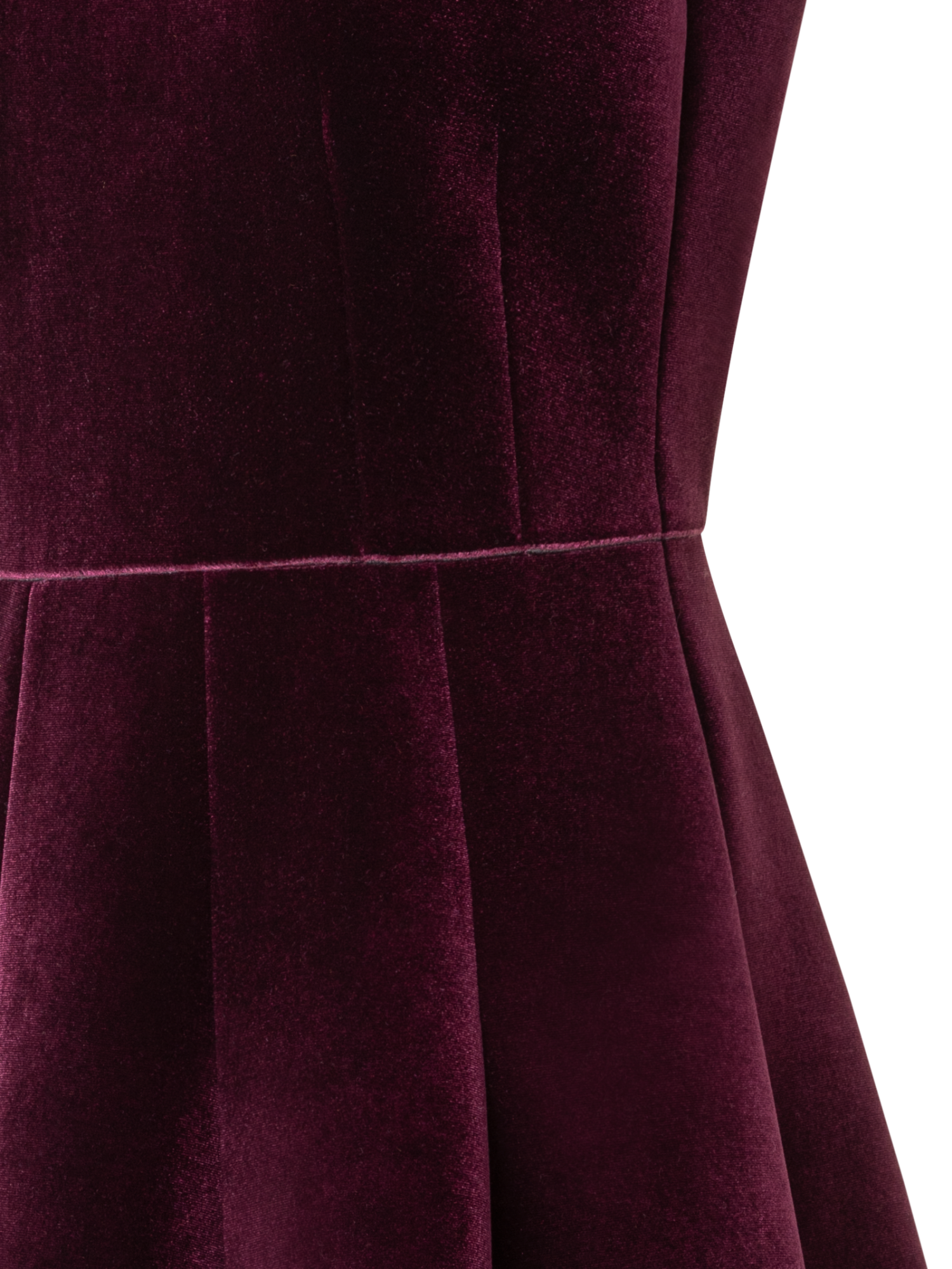 Designer Cocktail-Kleid aus Neopren-Samt in A-Linie - Rosa