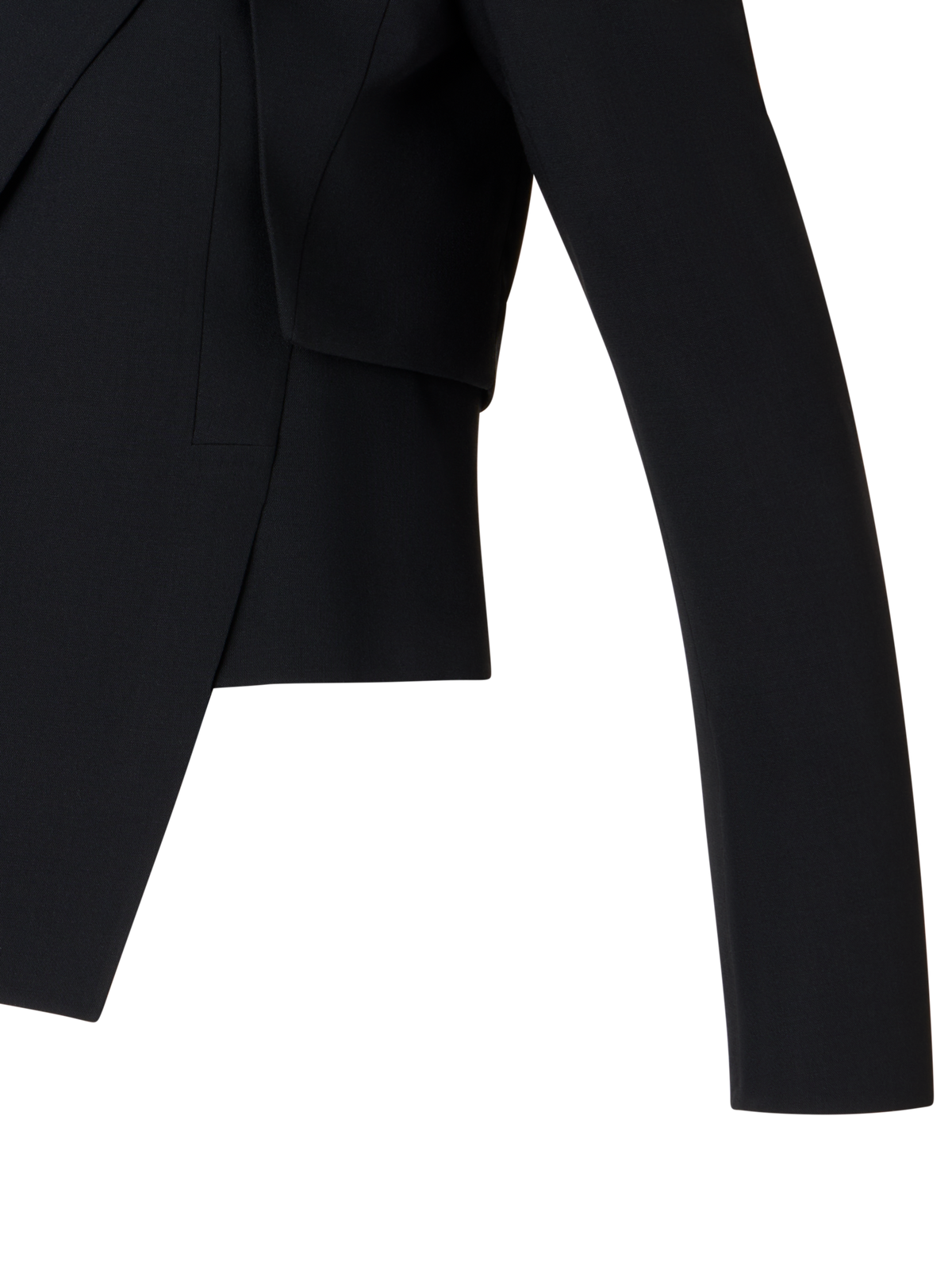 Designer Helline Asymmetrische Jacke mit abnehmbarem Bolero - Schwarz