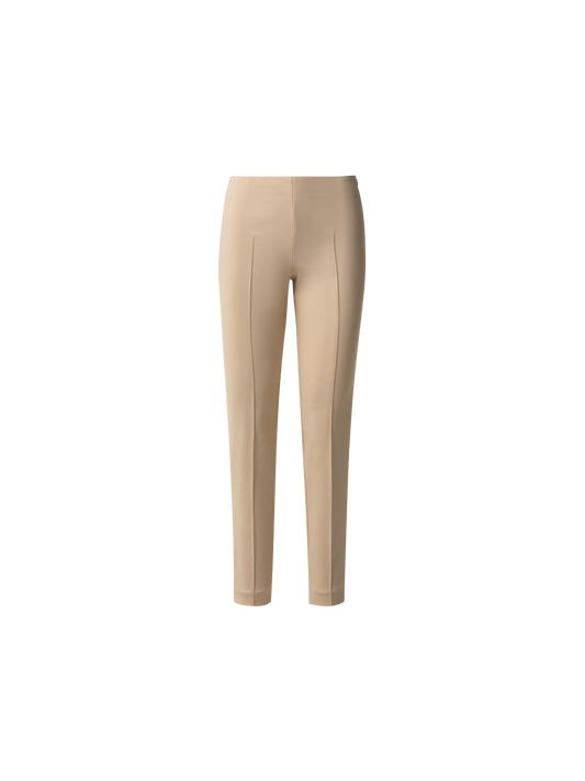 Designer Slim Hose aus Baumwoll-Techno-Stretch - Beige