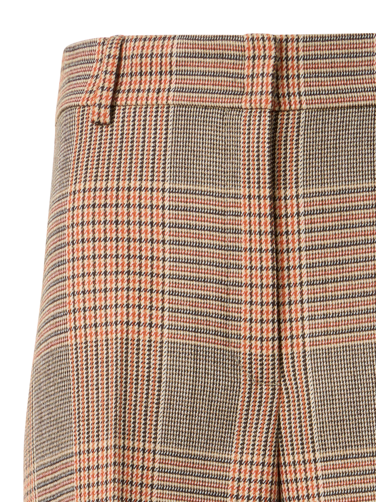 Designer Chiaro Wide-Leg Hose aus Glencheck auf schwerem Woll-Twill - Bunt