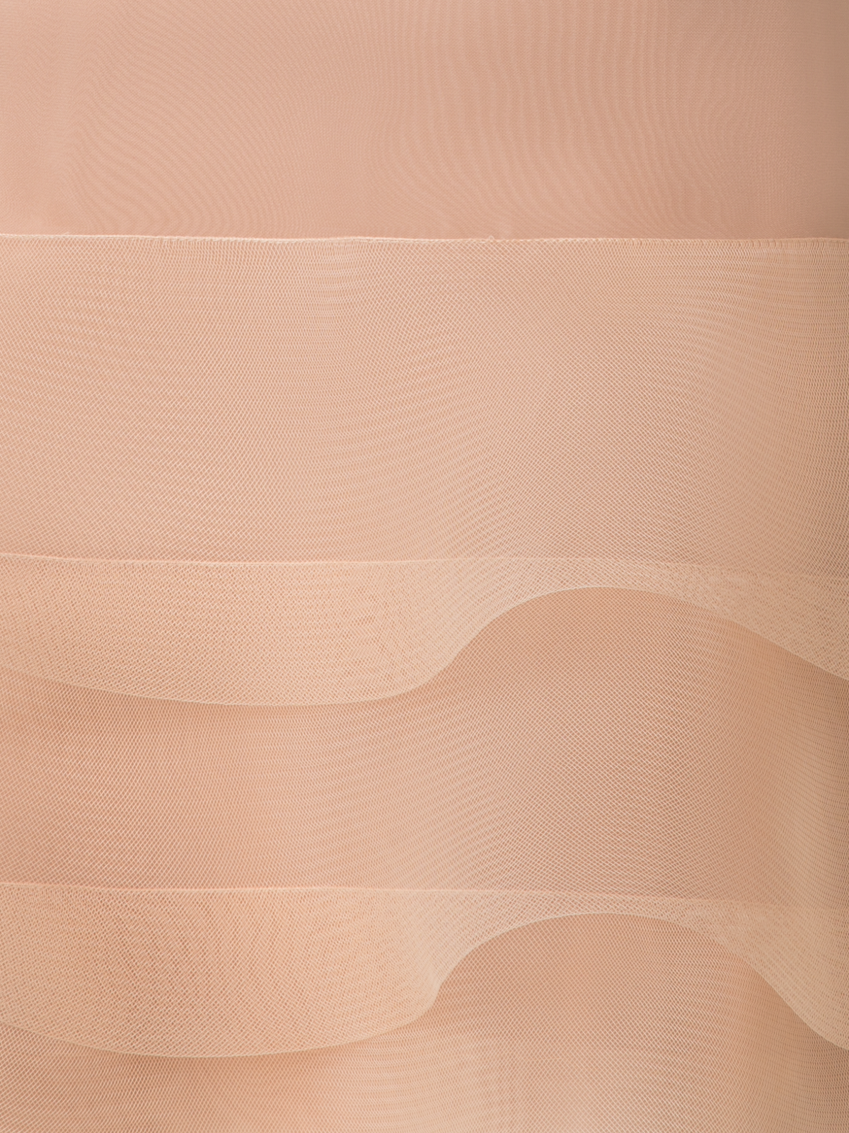 Designer Organza-Minikleid mit Wellen - Beige