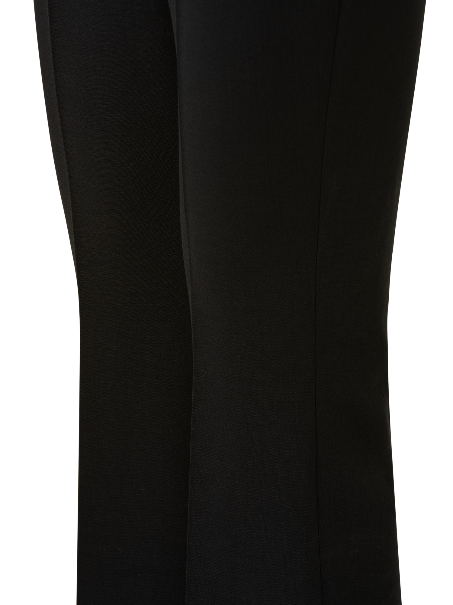 Designer Overall aus Woll-Doubleface mit Leder-Mieder - Schwarz