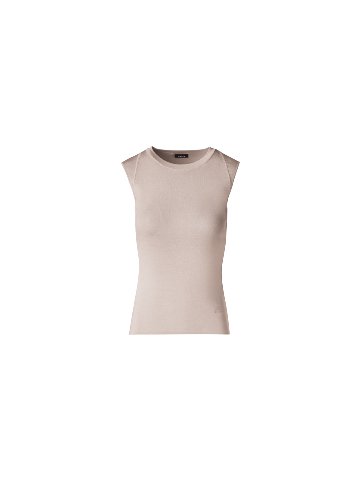 Designer Ärmelloses Stricktop aus Stretch-Seide - Beige - Ecru