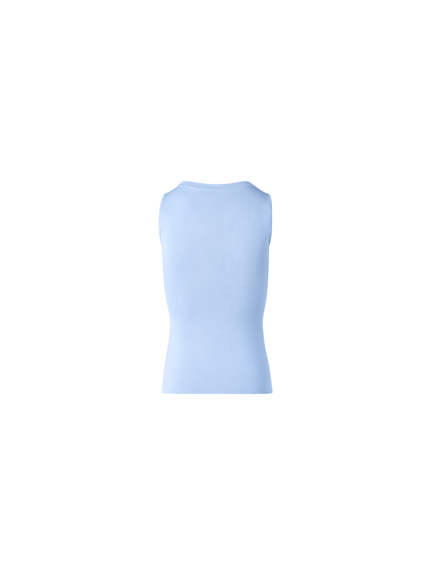 Designer Tanktop aus Seidenstrick - Blau