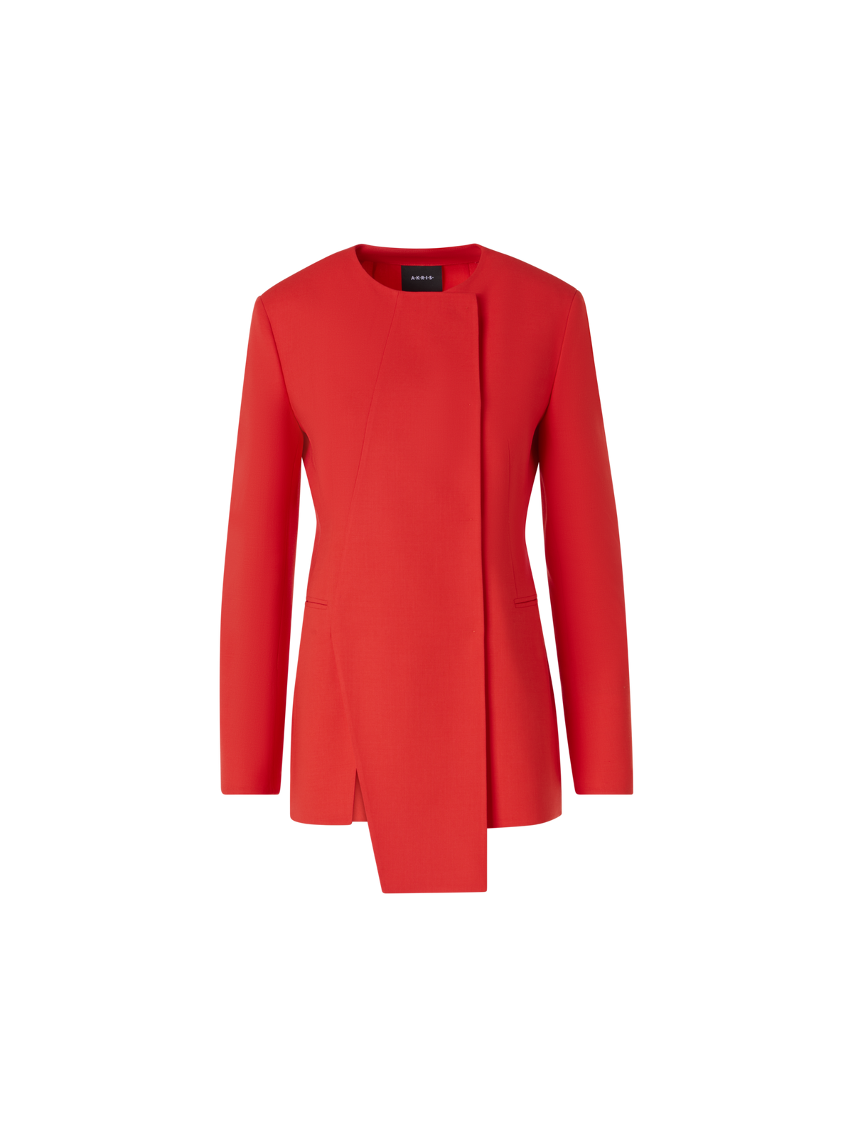 Designer Hemil taillierte Jacke mit Polygon-Patchwork - Rot