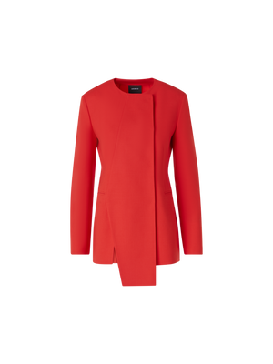 Designer Hemil taillierte Jacke mit Polygon-Patchwork - Rot