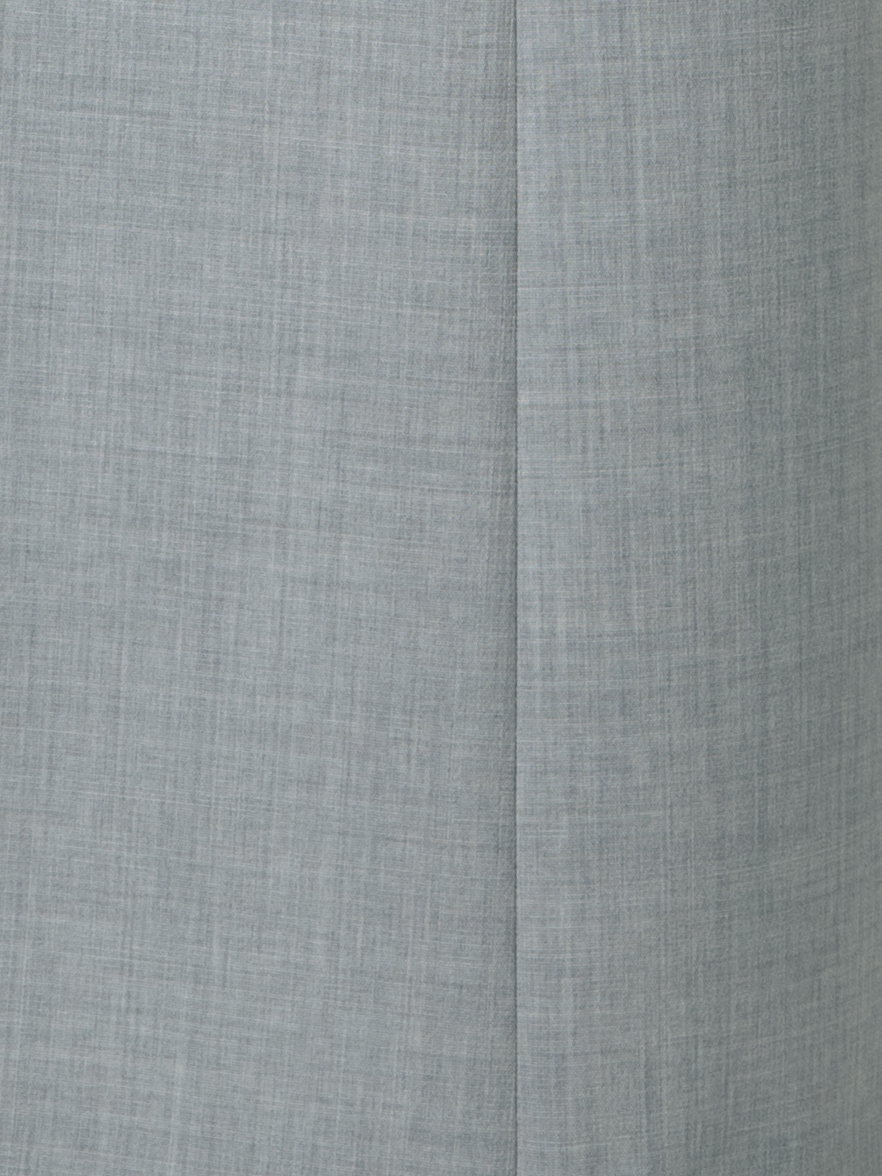 Designer Weite Gerade Hose aus Woll-Stretch-Doubleface - Grau