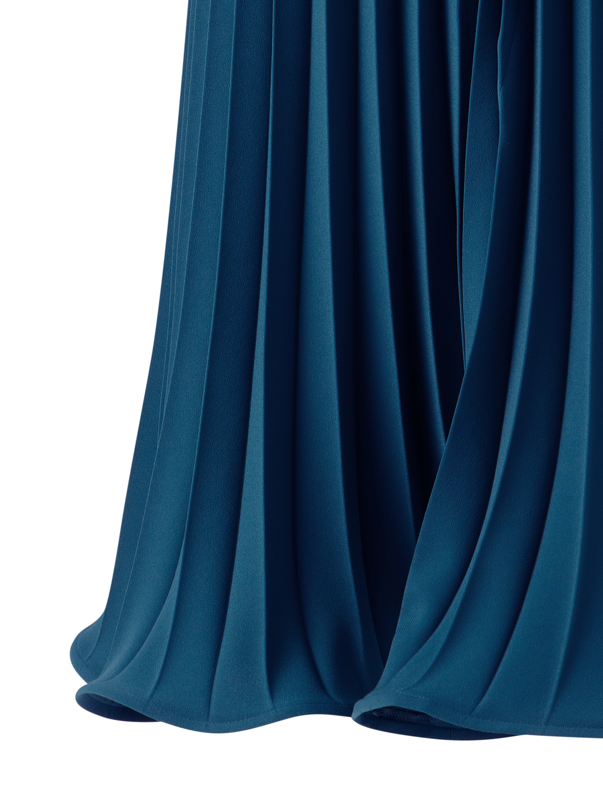 Designer Plissee-Neckholder-Minikleid in A-Linie - Dunkelblau