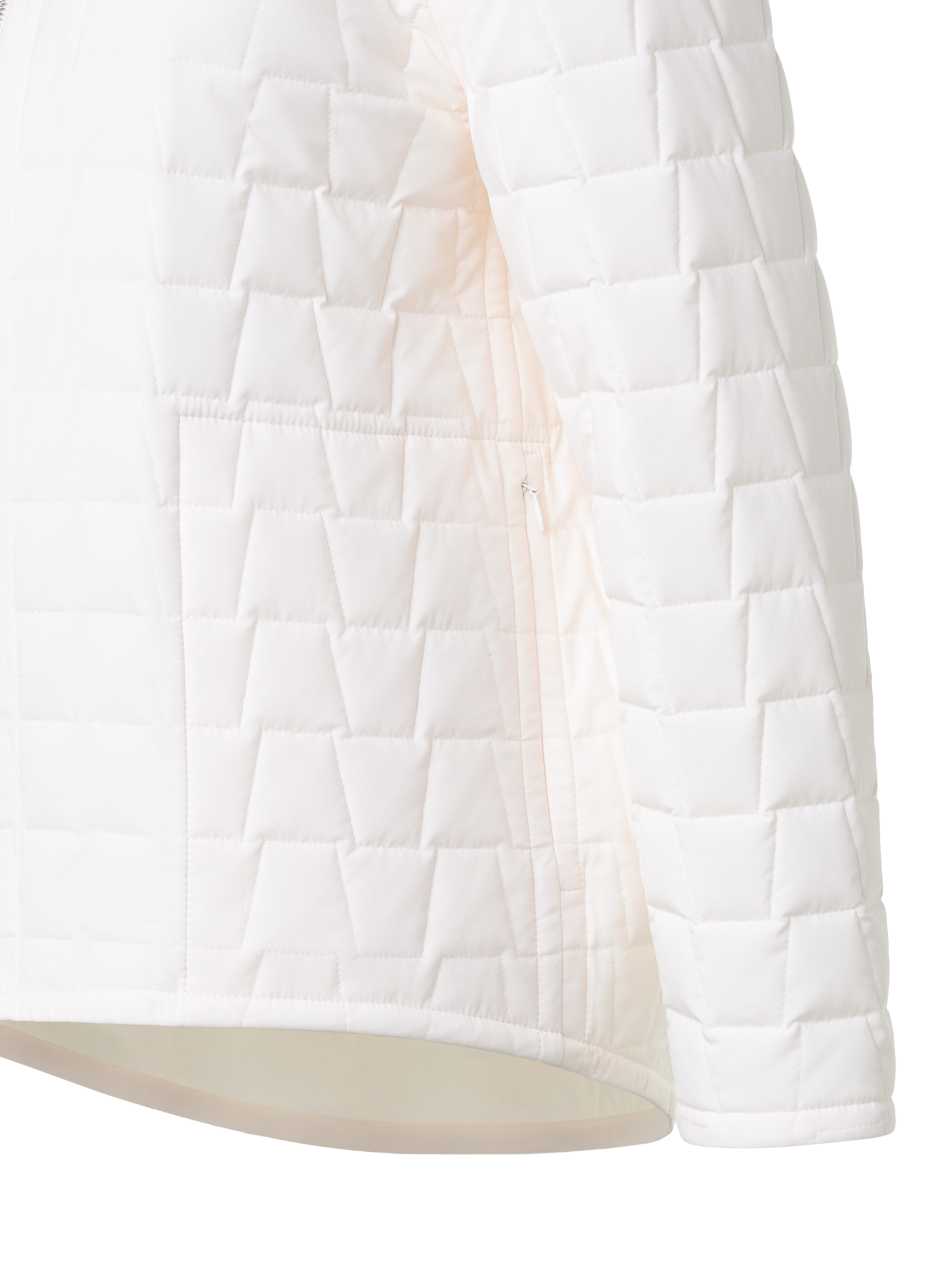 Designer Wendbarer Blouson mit gesteppten Trapezen - Ecru - Weiss