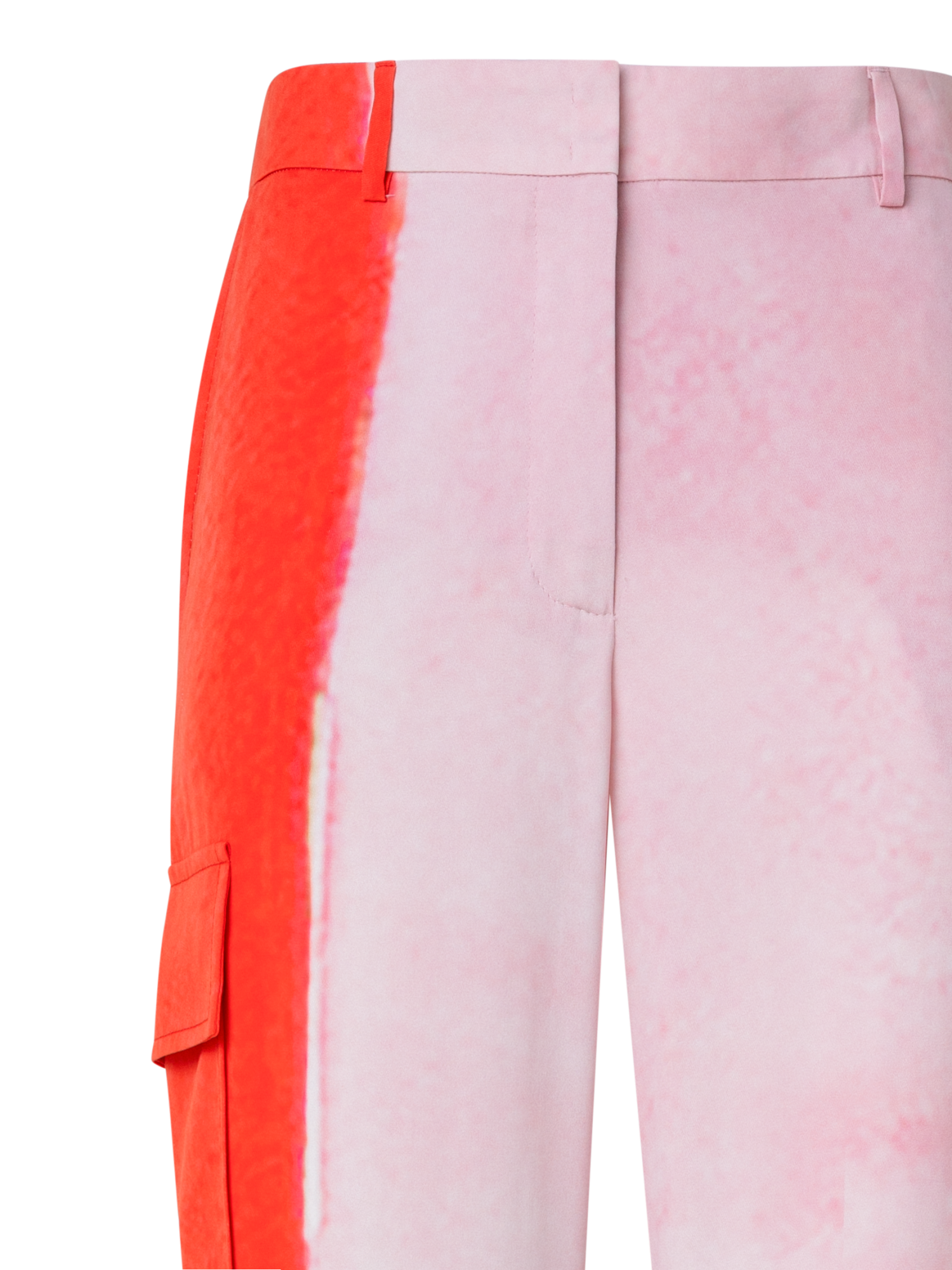 Designer Seiden-Cargo-Hose mit Spectra Druck - Bunt