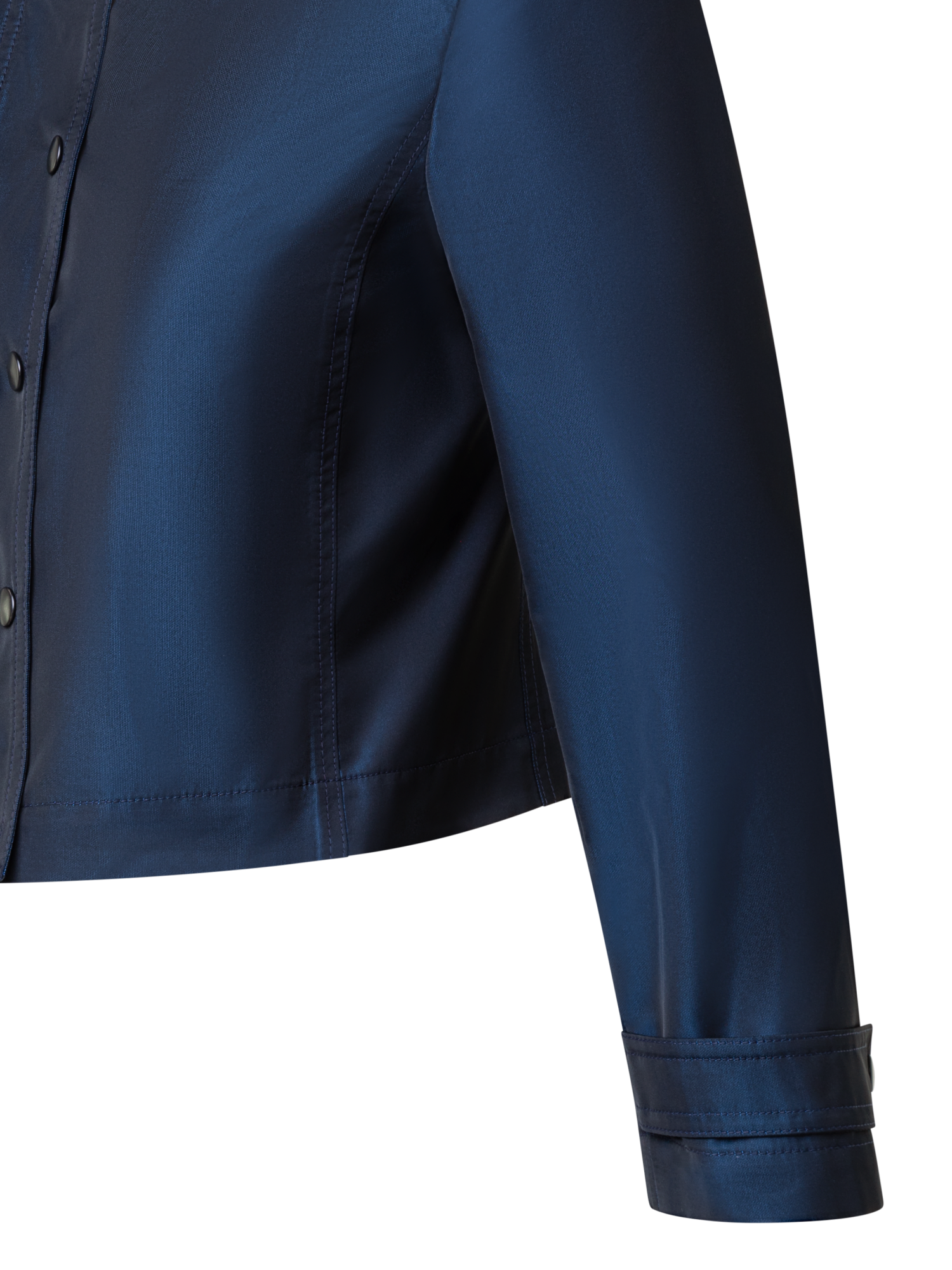 Designer Wasserabweisende Jacke mit versteckter Kapuze - Dunkelblau - Blau