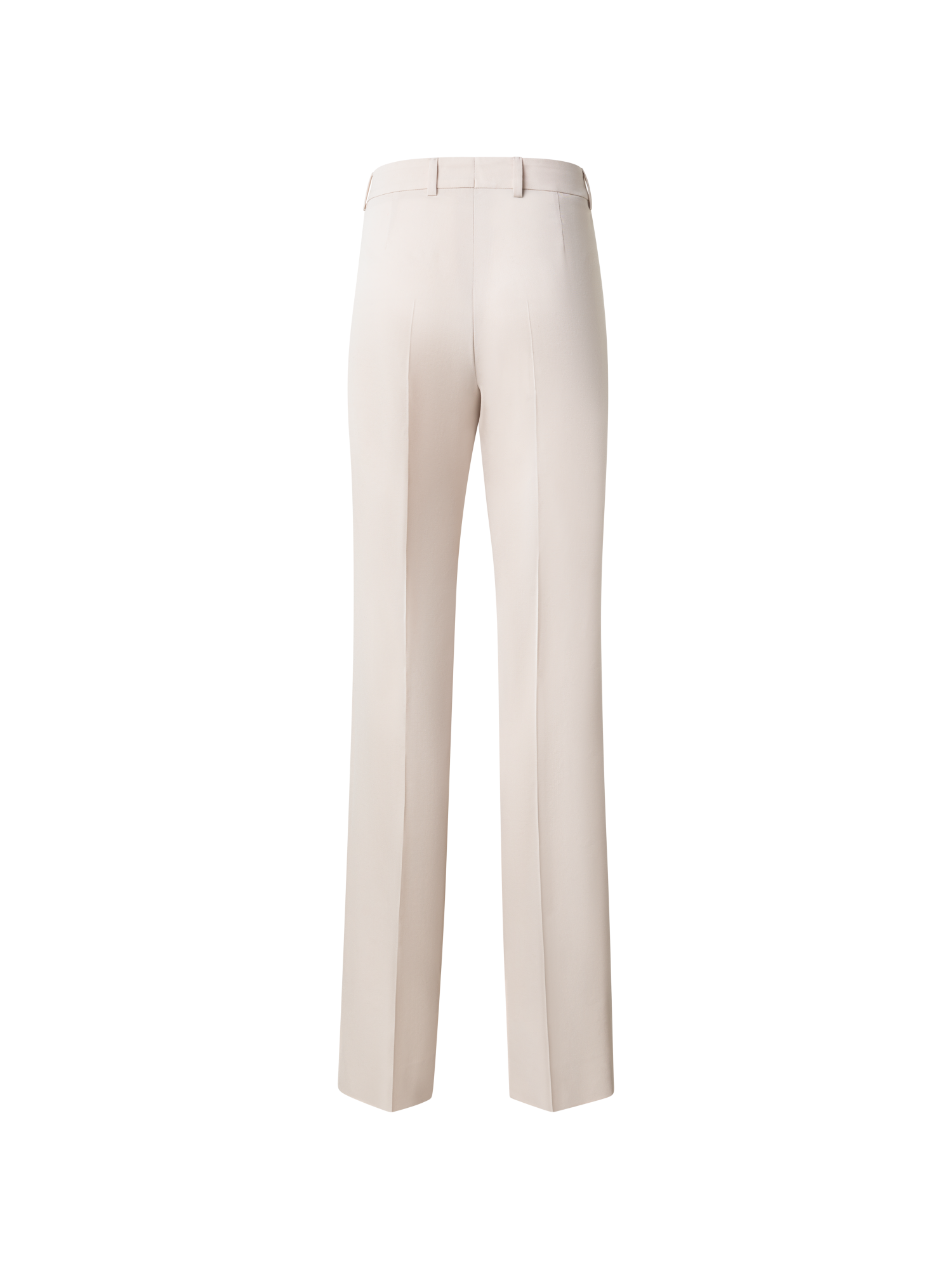 Designer Gerade Hose aus Woll-Gabardine - Beige
