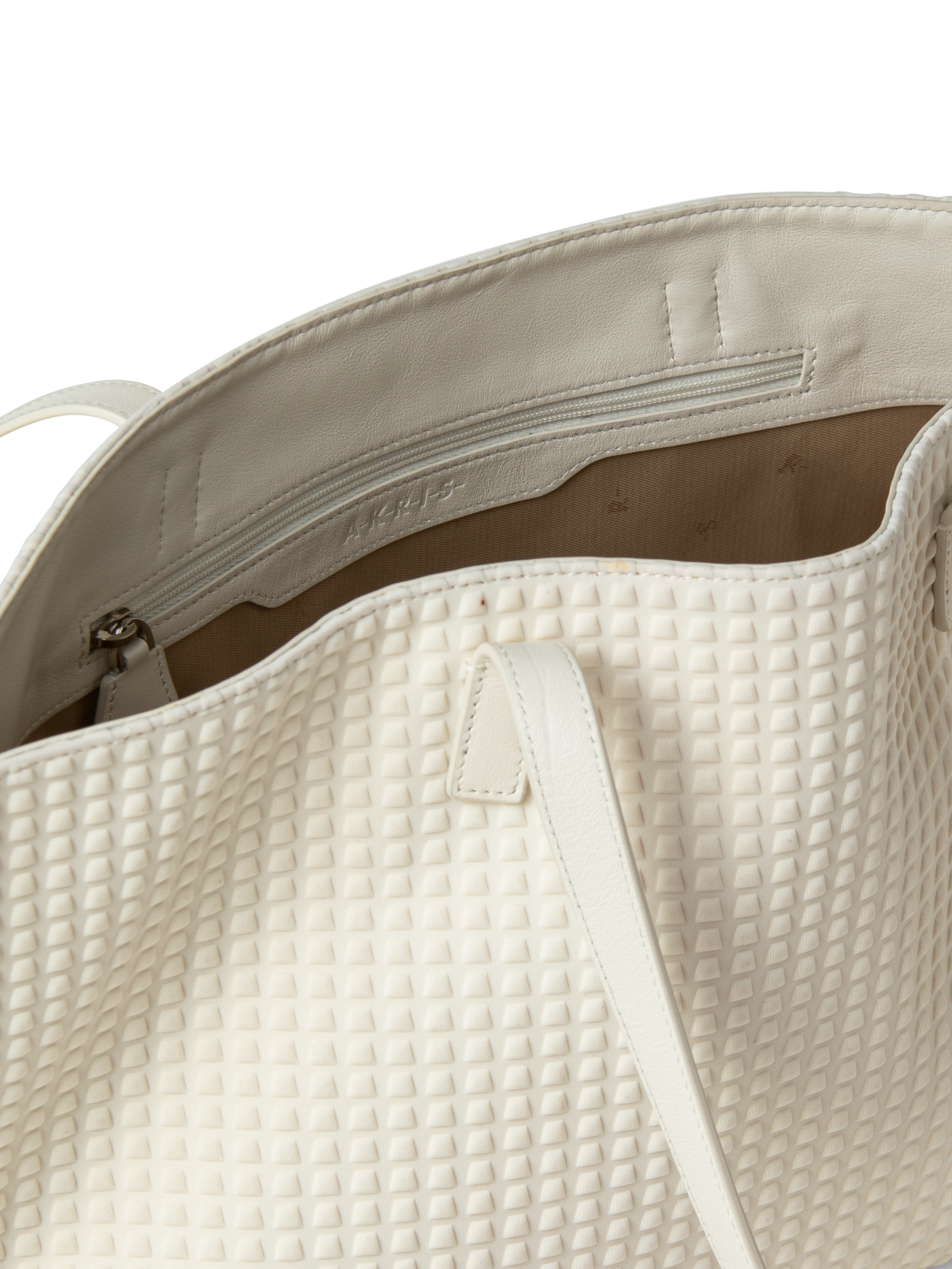 Designer Ai Small Shoulder Tote - Weiss