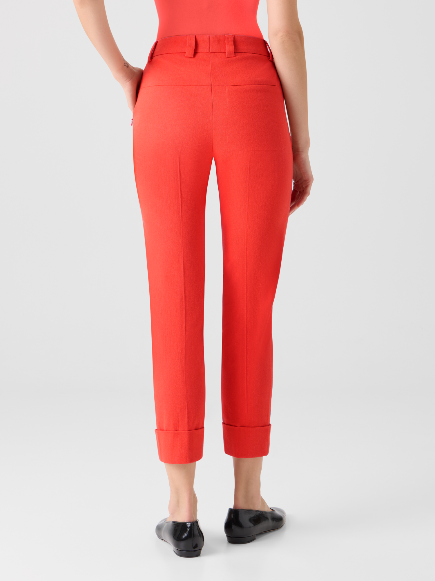 Designer Maxima tapered Hose aus Baumwolldenim - Rot 
