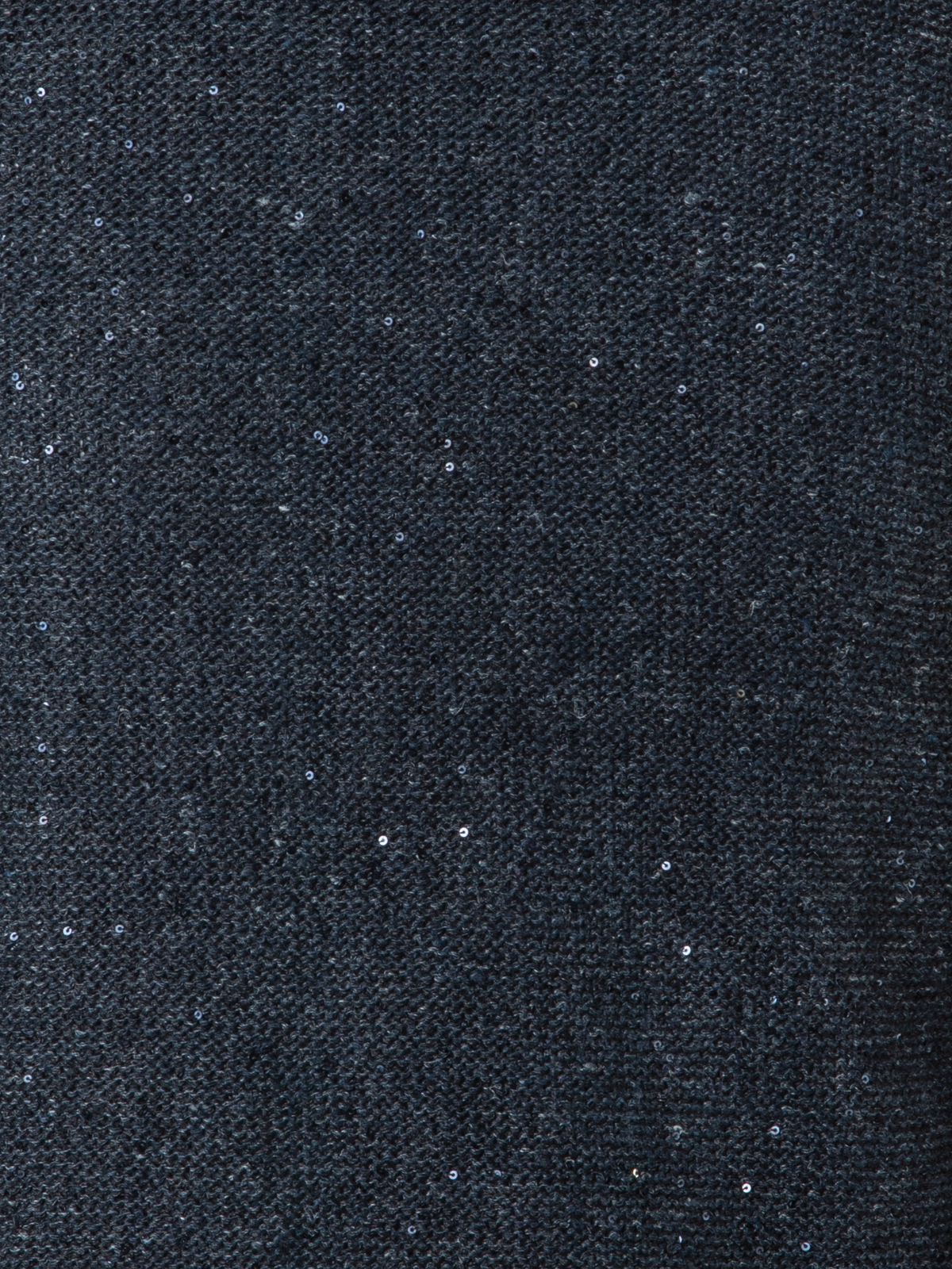 Designer Leinen-Baumwoll-Pullover mit Mikro-Pailletten - Grau