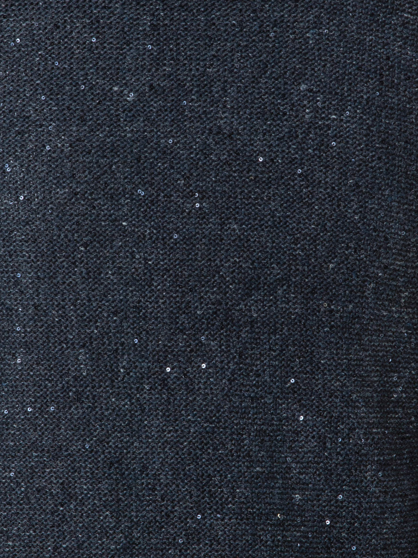 Designer Leinen-Baumwoll-Pullover mit Mikro-Pailletten - Grau