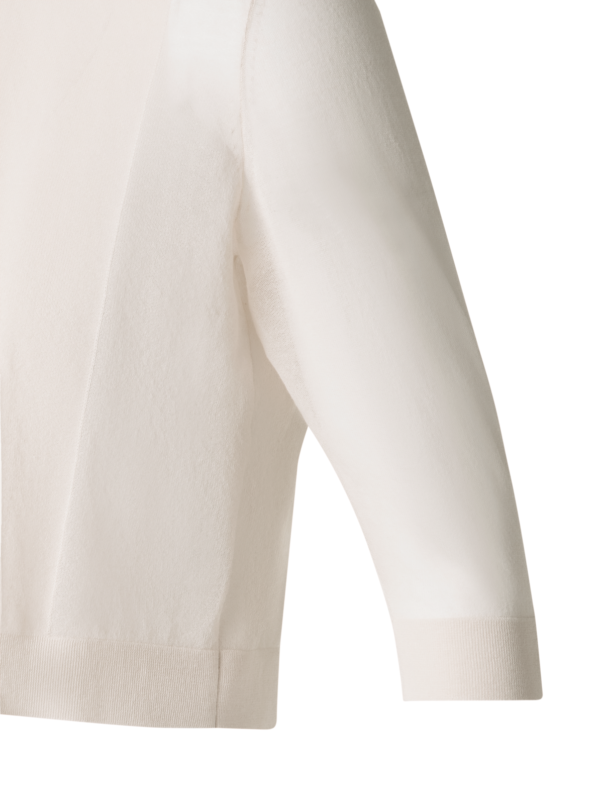 Designer Kurzer halbtransparenter Cardigan - Ecru - Weiss