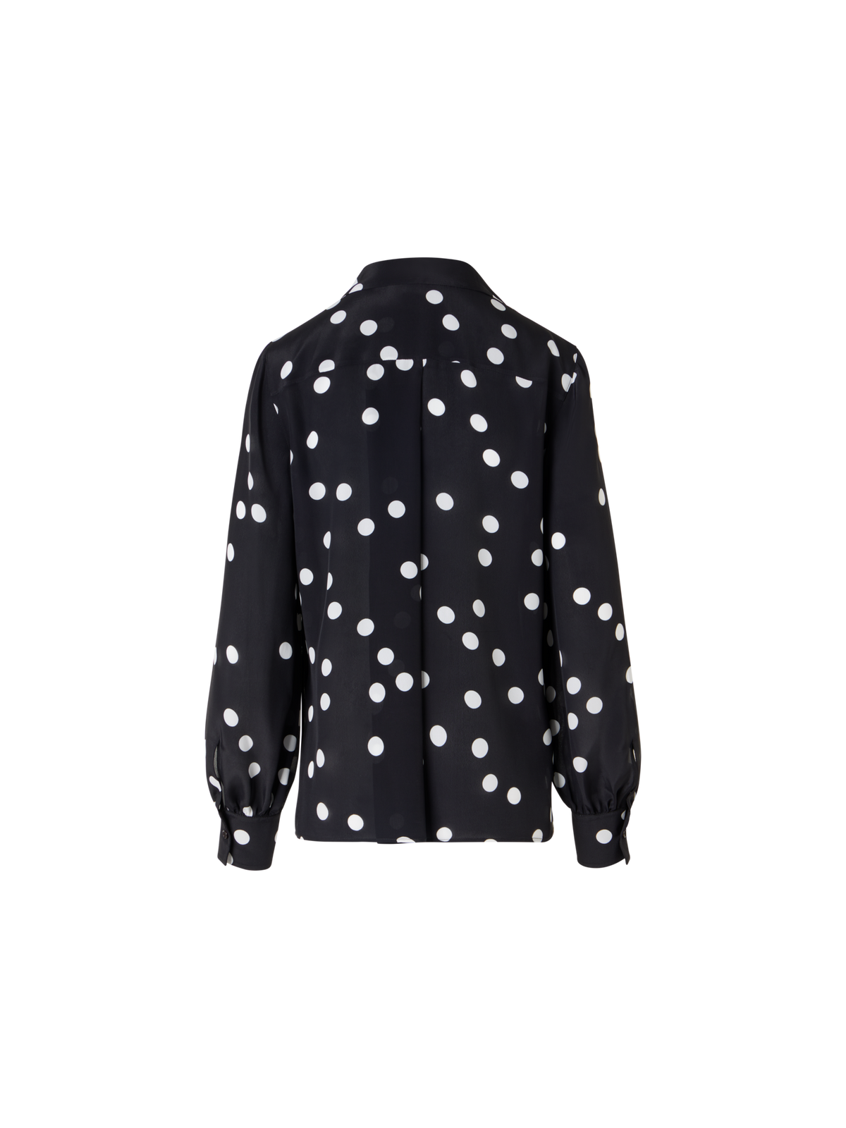 Designer Bluse aus Viskose-Georgette - Schwarz
