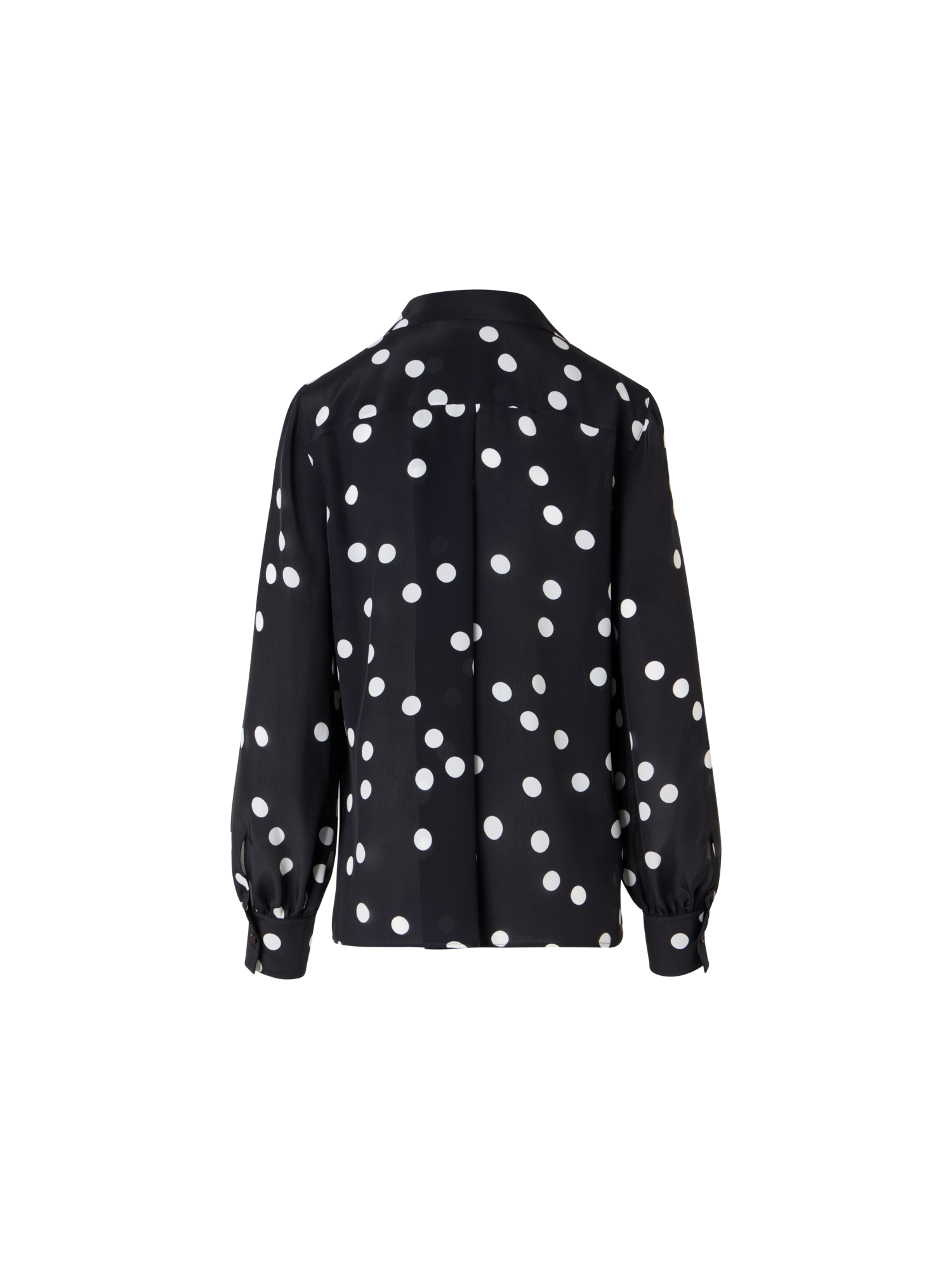Designer Bluse aus Viskose-Georgette - Schwarz