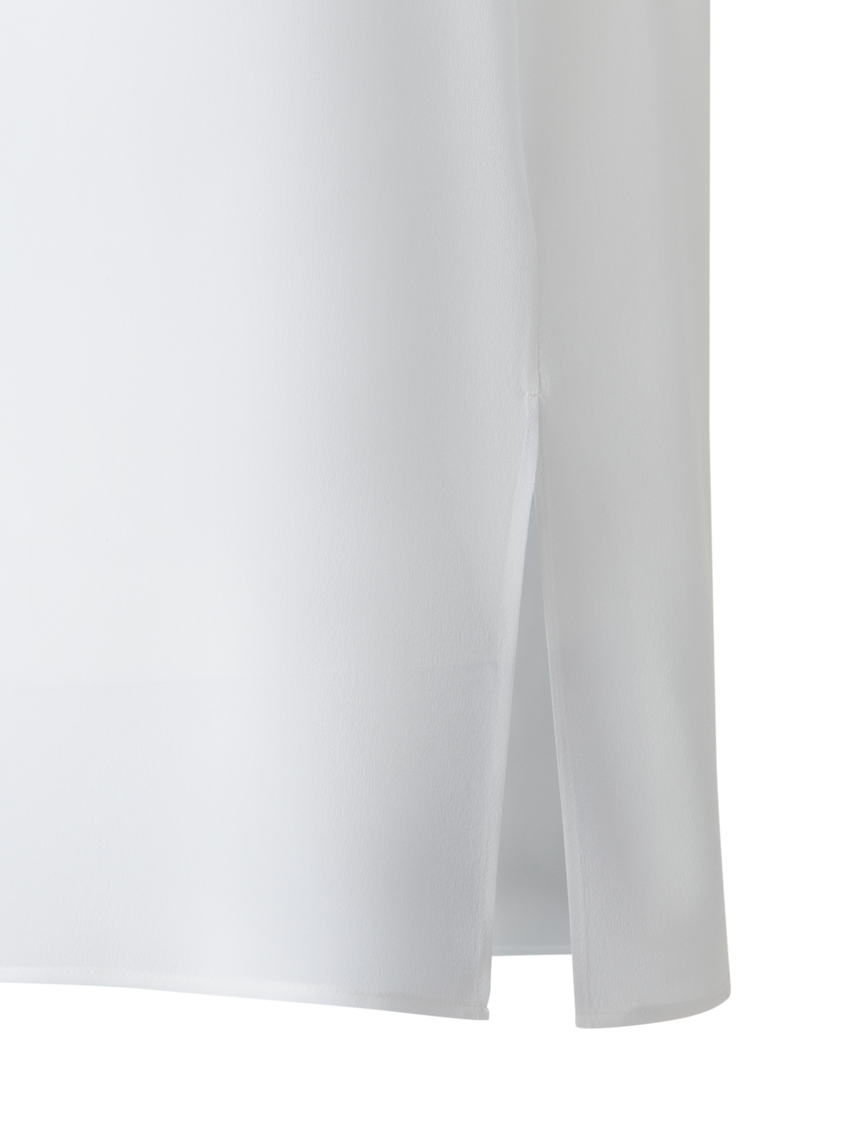 Designer Transparente Seiden-Tunikabluse - Ecru - Weiss