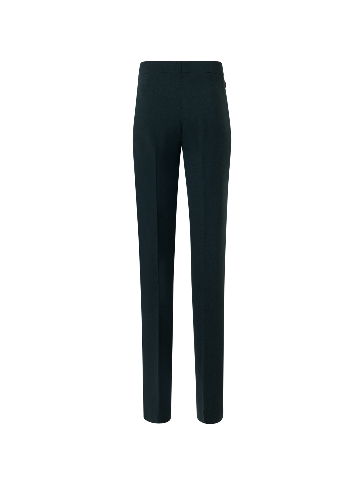 Designer Gerade Hose aus Woll-Double-Face - Grün