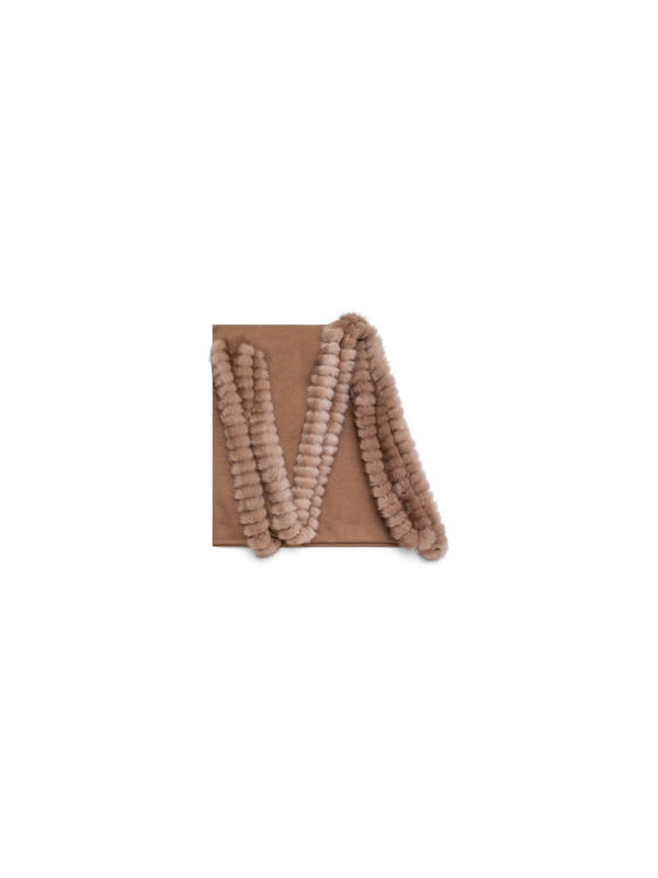 Designer Schal aus Kaschmir-Seide - Braun