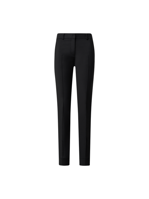 Designer Lange Hose aus Baumwolle mit Stretch - Schwarz