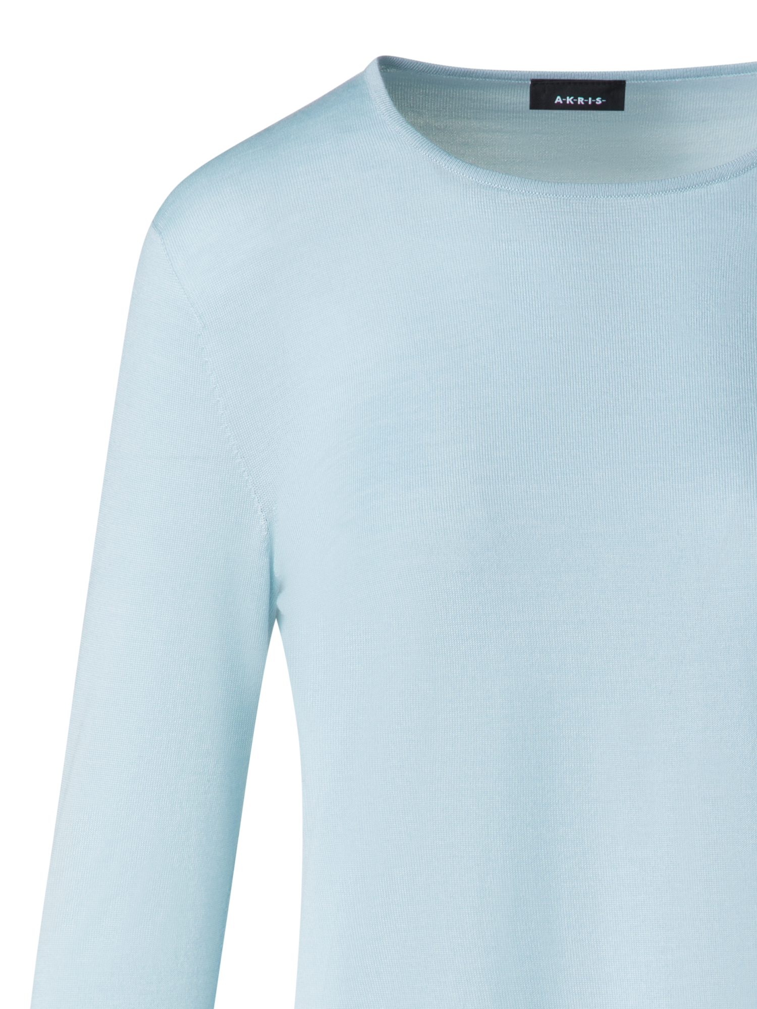 Designer Nahtloser Pullover aus Kaschmir und Seide - Blau