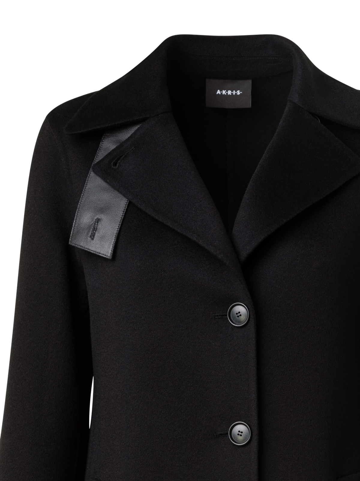 Designer Blazer Mantel aus Kaschmir-Doubleface - Schwarz