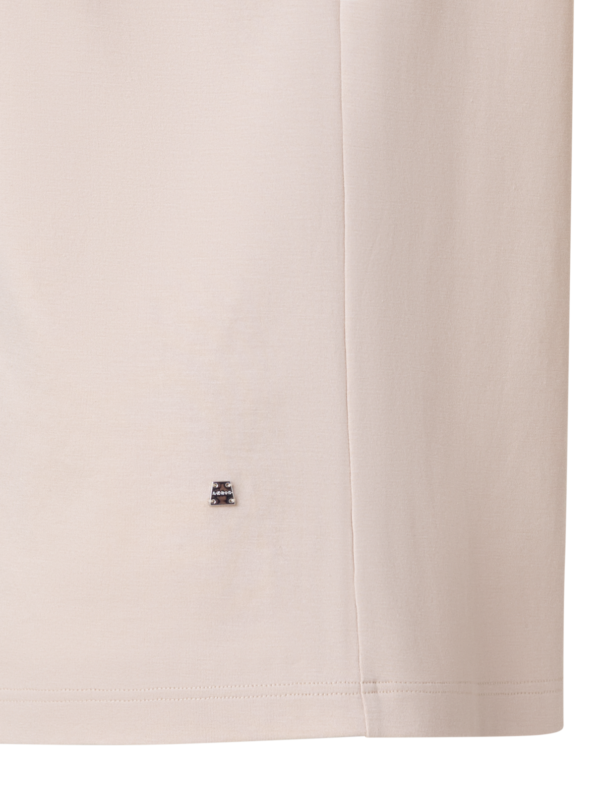Designer T-Shirt aus Baumwoll-Jersey - Beige