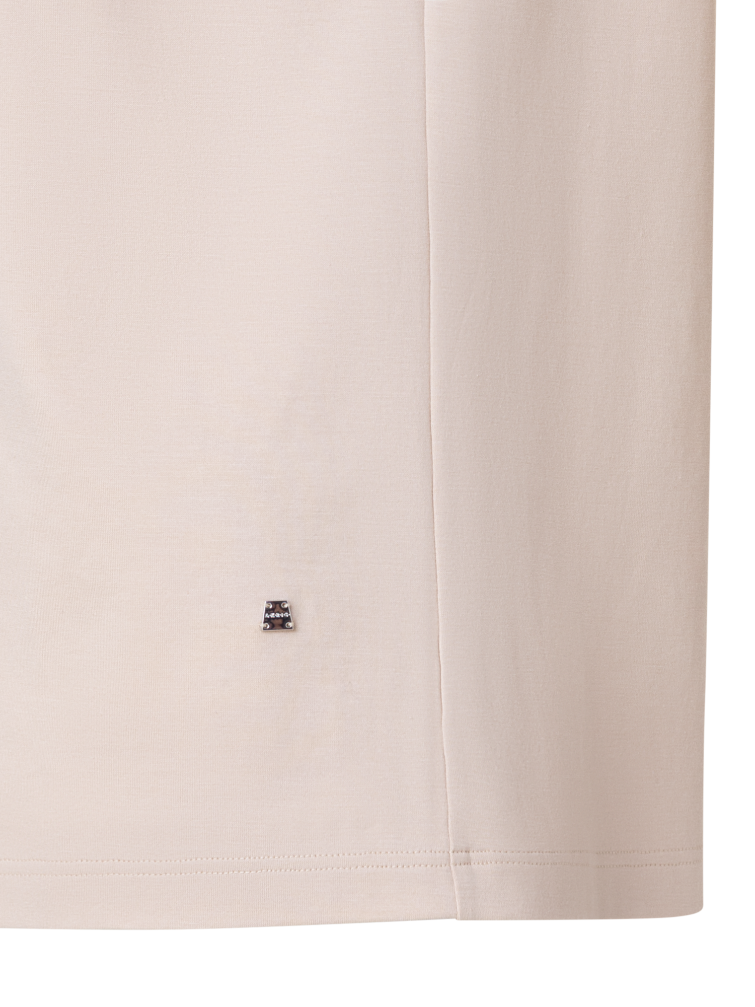 Designer T-Shirt aus Baumwoll-Jersey - Beige