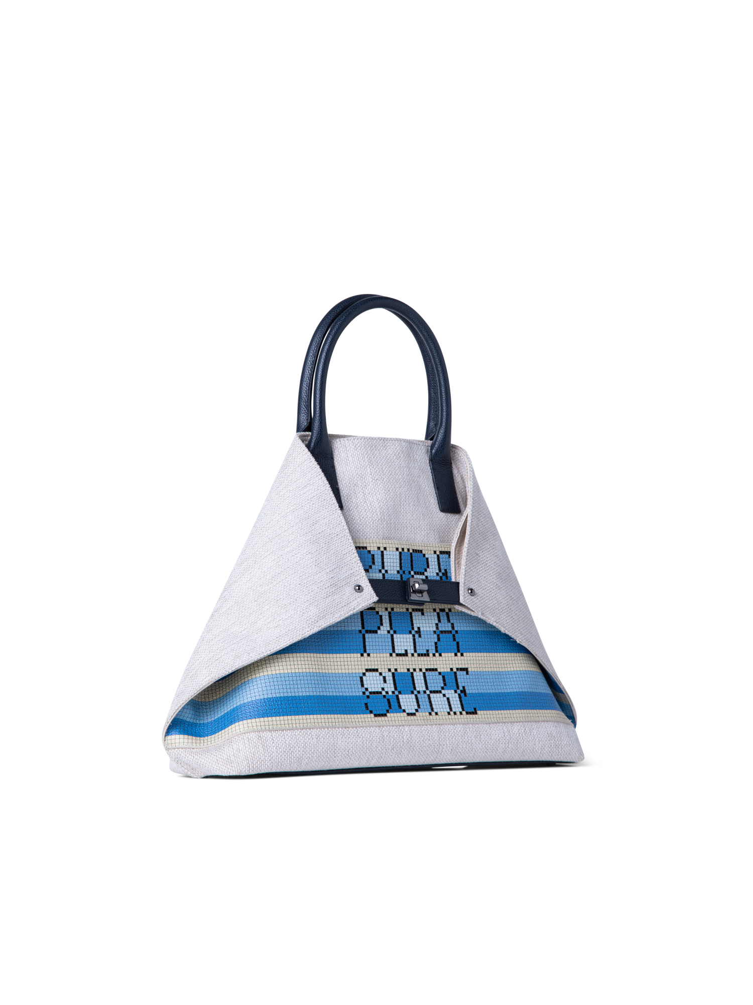 Designer Ai Medium Top Handle Tote - Grau - Bunt - Blau