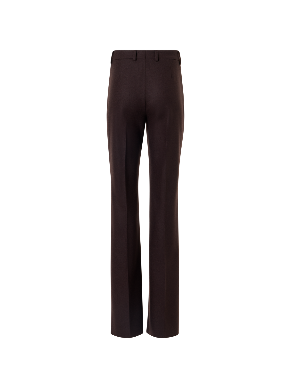 Designer Bootcut Hose aus Woll-Stretch-Flanell - Braun
