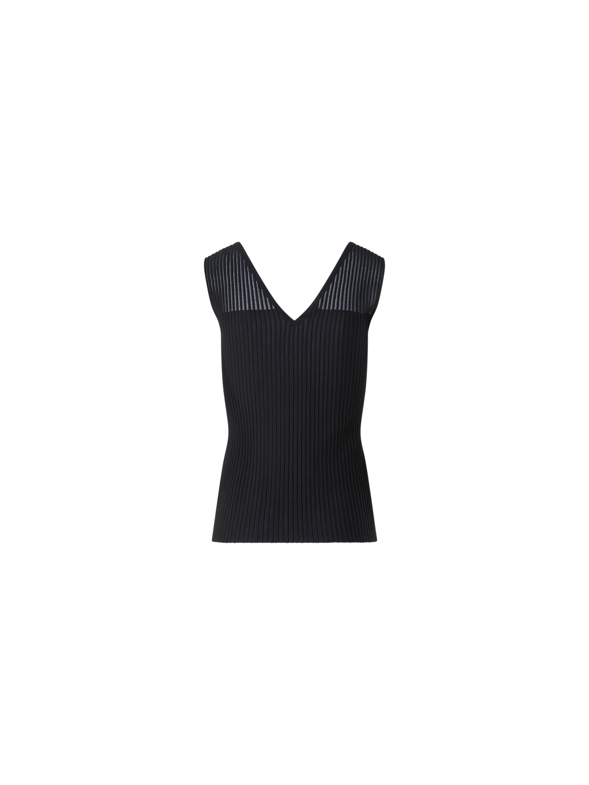 Designer Seiden-Baumwoll-Top mit transparenter Schulter - Schwarz