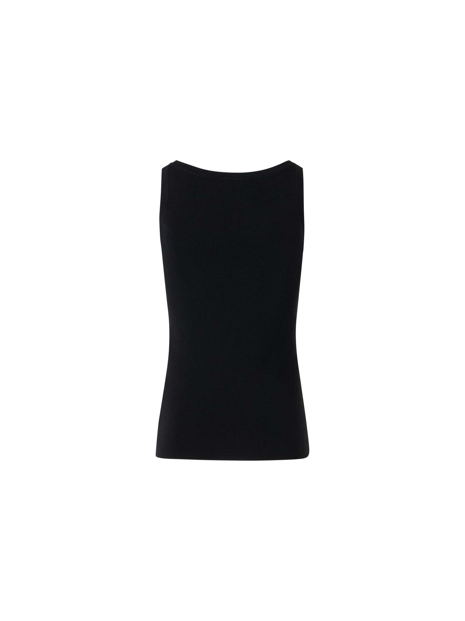 Designer Tanktop aus Wolle - Schwarz