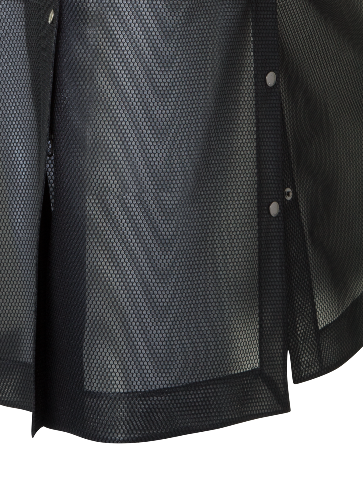 Designer Langer wasserabweisender Mantel mit Kapuze - Schwarz