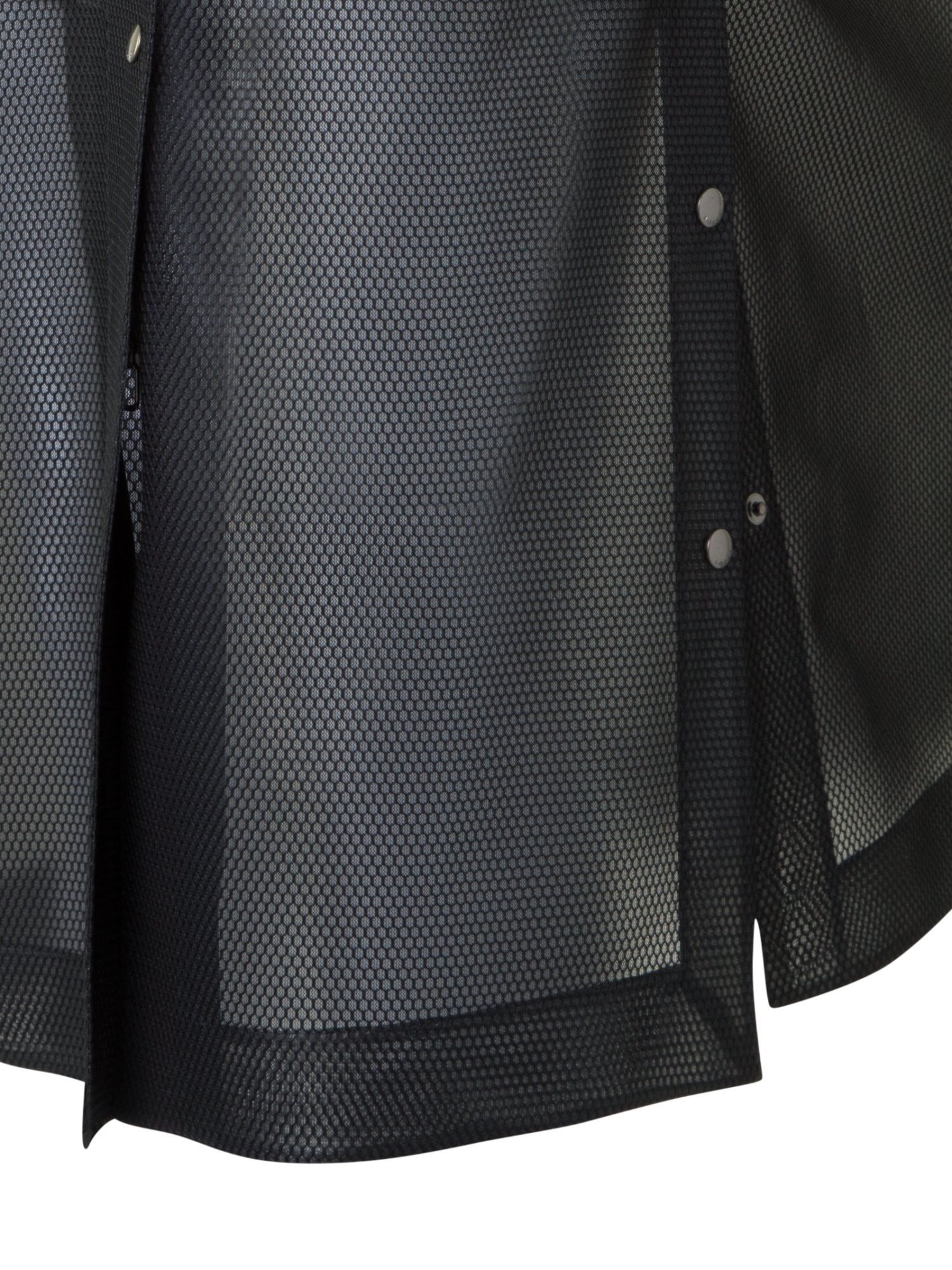 Designer Langer wasserabweisender Mantel mit Kapuze - Schwarz