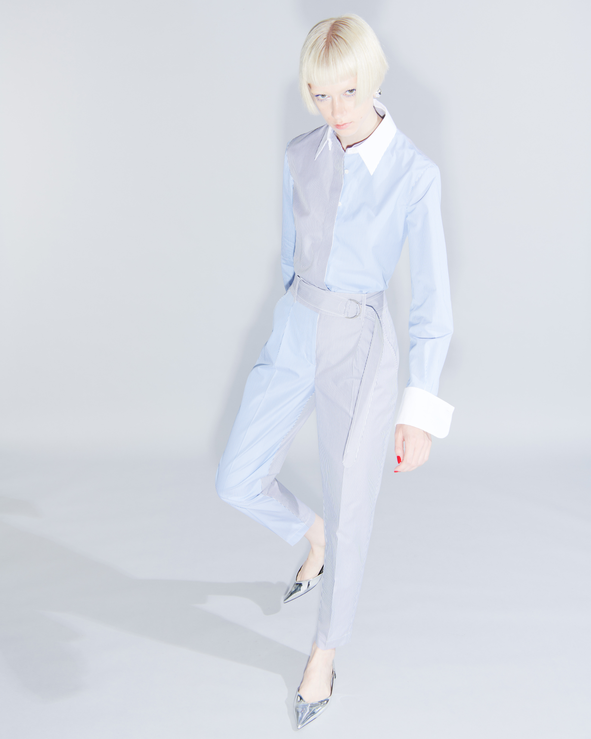 Designer Gestreifte Tapered-Baumwoll-Hose - Bunt #editorial