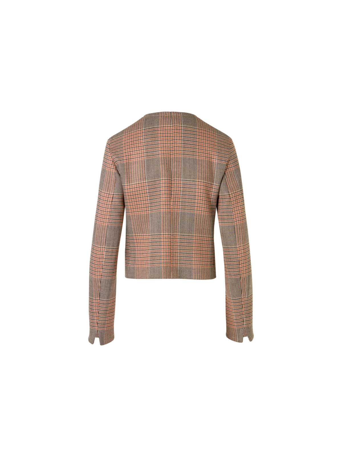 Designer Langärmelige Jacke aus Glencheck auf schwerem Woll-Twill - Bunt